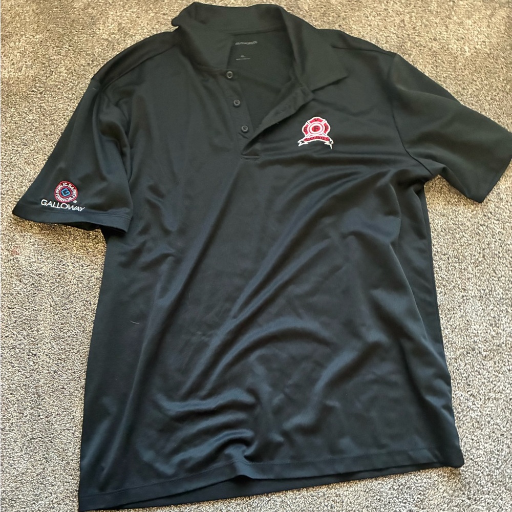 Port Authority Black Polo with Red Embroidery